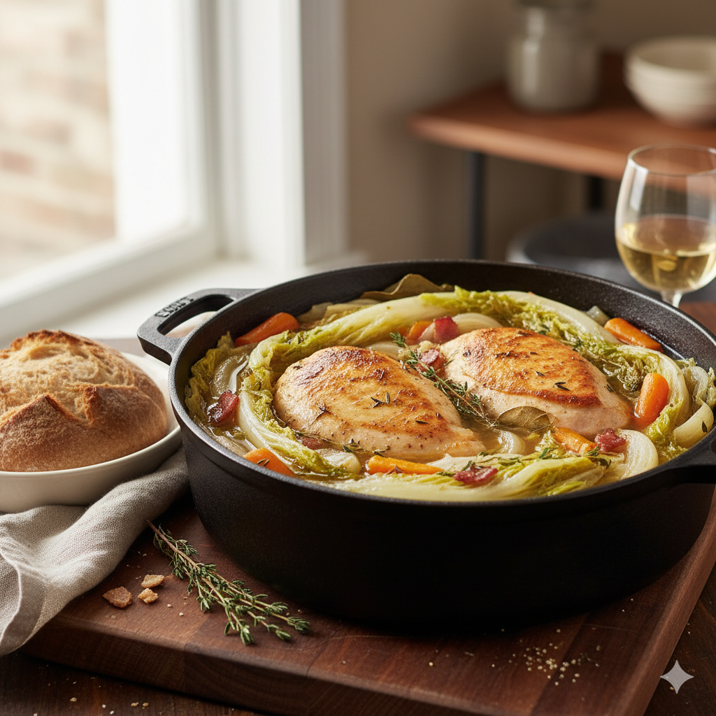 鶏胸肉と白菜のブレゼ｜家庭で楽しむフランス家庭料理レシピ